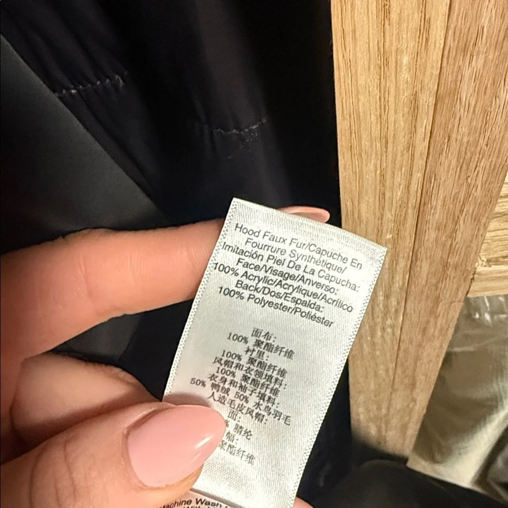 NWOT Faux Fur Trim Maxi Puffer